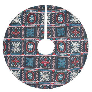 Italienska majolica, Medelhavsbroderiet blommigt. Julgransmatta Borstad Polyester