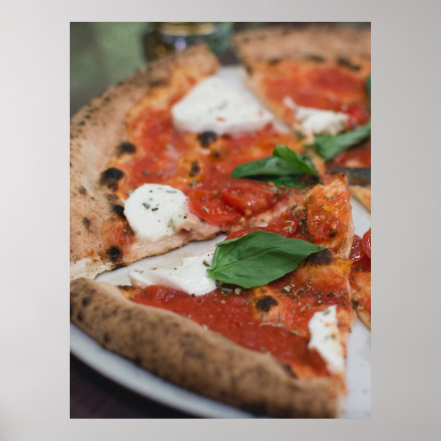 Italienska Margherita Pizza Poster (Framsidan)