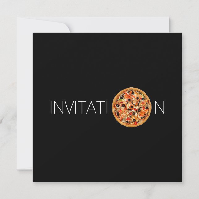 Italienska matdagslunen Chef Pizza Restaurant Inbjudningar (Framsida)