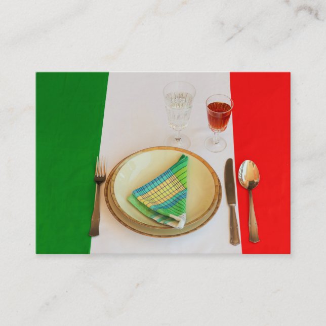 ITALIENSKA MATLAGNINGVISITKORTAR VISITKORT (Framsida)