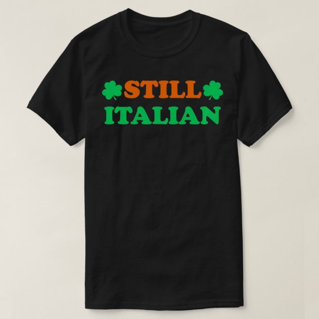 Italienska med Shamrock Saint Patricks Day T Shirt (Design framsida)