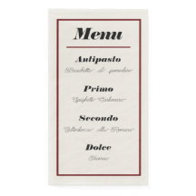 Italienska Menu Dinner Napkins