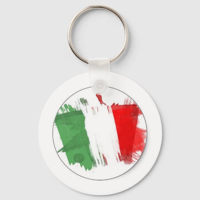 Italienska Mode Flagga Nyckelring (Framsida)