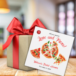 Italienska Möhippan Kärlek & Pizza Party Slice Gåvor Etiketter