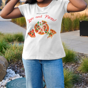 Italienska Möhippan Kärlek & Pizza Party Slice T Shirt