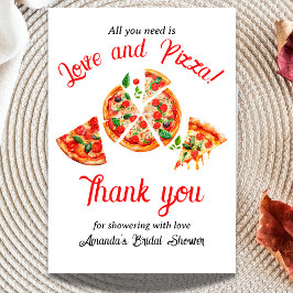 Italienska Möhippan Kärlek & Pizza Party Slice Tack Kort