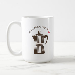Italienska Moka Coffee Pot Kaffemugg