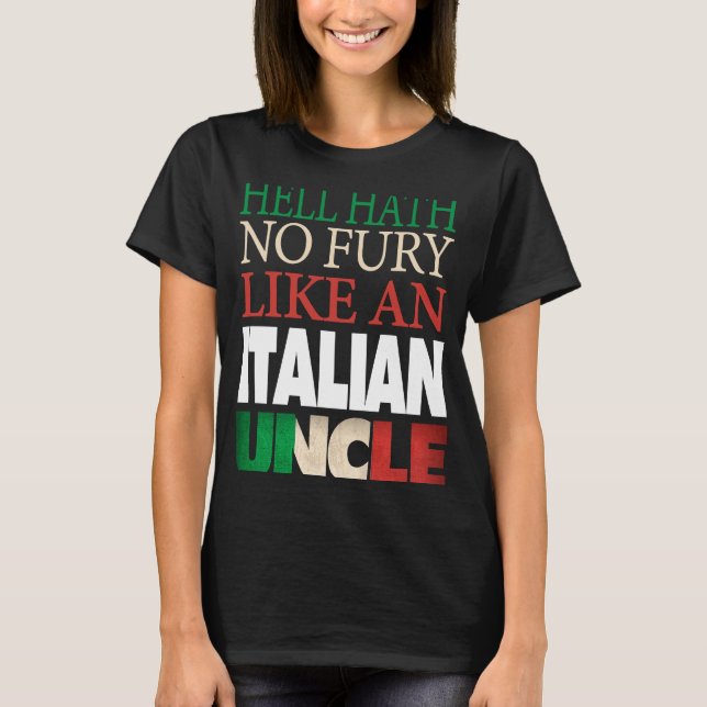 Italienska morbror helvethath ingen vrede t shirt (Framsida)