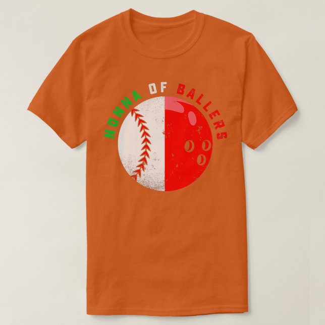 Italienska mormor Nonna Baseball Bowlareare T T Shirt (Design framsida)