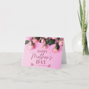 Italienska mors dag rosa rosor kort
