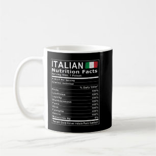 Italienska näringsfakta T Shirt Kaffemugg