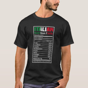 Italienska näringsfakturor Funny italiensk Italien T Shirt