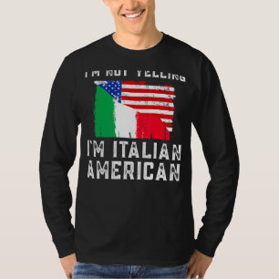 Italienska och amerikanska Flagga - italienare som T Shirt
