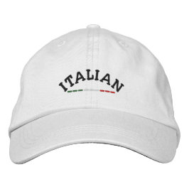 Italienska och Flagga av Italien Broderad Keps