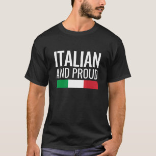 Italienska och stolta Flagga för Italien T Shirt