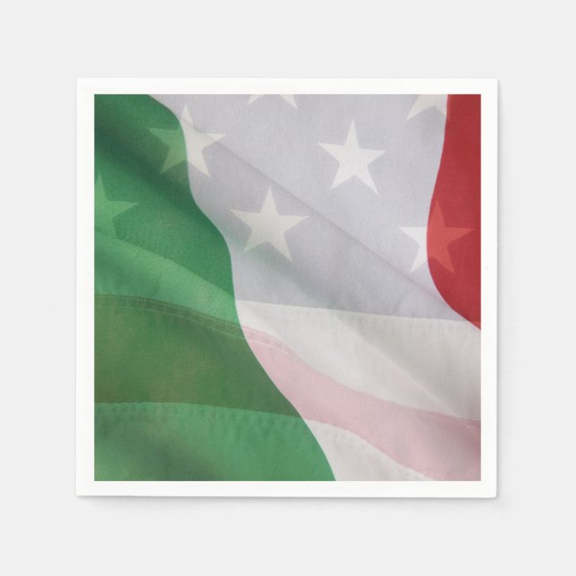 Italienska och USA flagga Pappersservett (Framsidan)