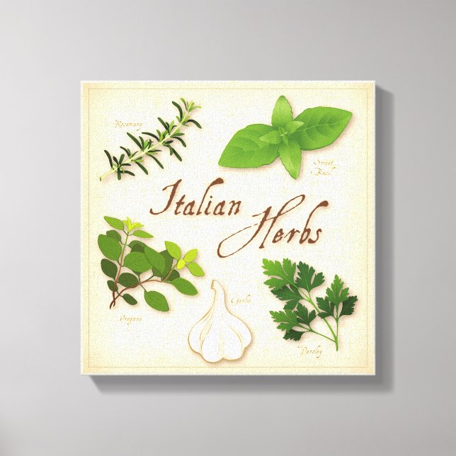Italienska Örter Canvas Art (Framsida)