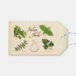 Italienska Örter Gift-Märkre Presentetikett