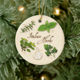Italienska Örter Julgransprydnad Keramik