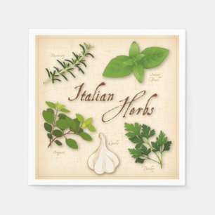 Italienska Örter Napkins Pappersservett
