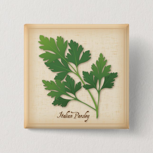 Italienska parsley Herb Knapp (Framsida)