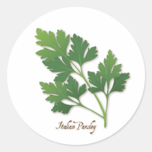 Italienska parsley Round Sticker Runt Klistermärke