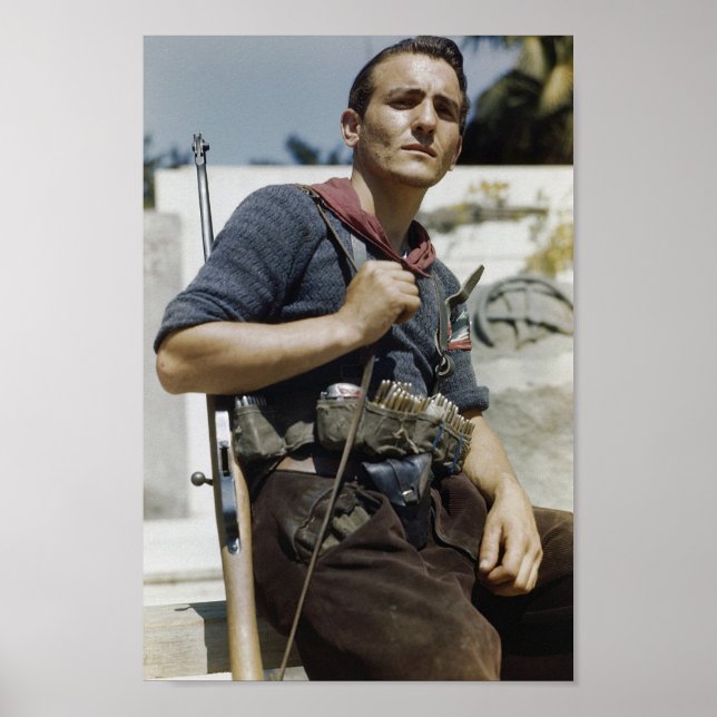 Italienska partisan poster (Framsidan)
