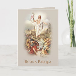 Italienska Påsk Blessings Buona Pasqua Helgkort