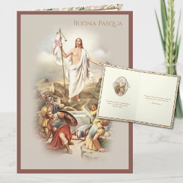 Italienska Påsk Blessings Buona Pasqua Helgkort
