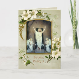 Italienska Påsk Blessings Buona Pasqua Helgkort