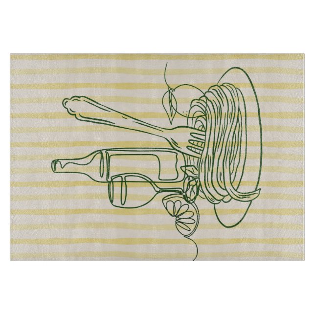 Italienska Pasta & Vin Kitchen-utskrift (Framsidan)