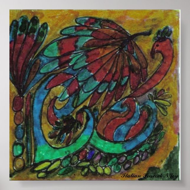 Italienska Peacock NJoy Poster (Framsidan)