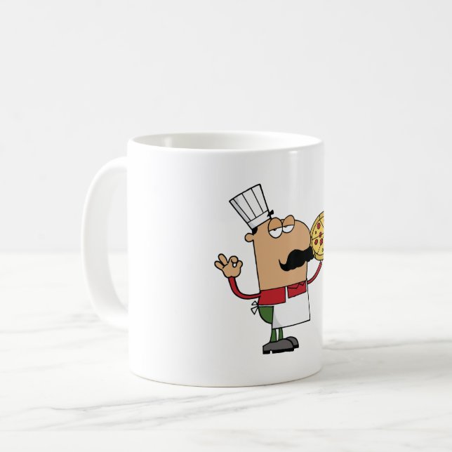 Italienska Pizza Chef Kaffemugg (Framsida vänster)