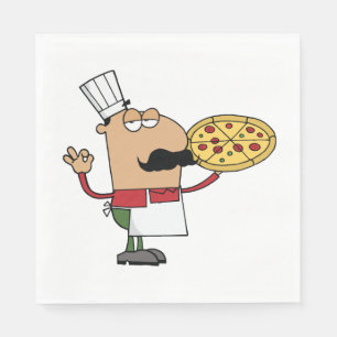 Italienska Pizza Chef Pappersservett