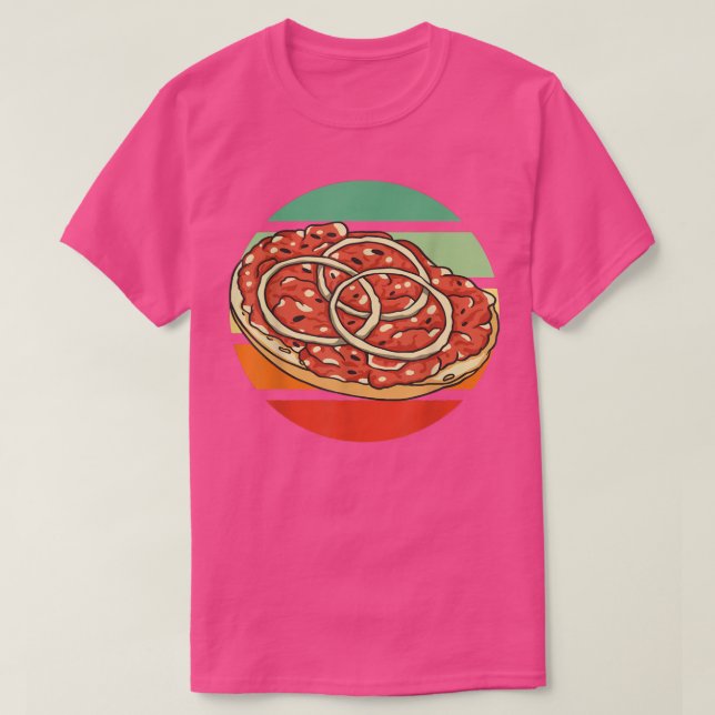 Italienska Pizza Mouth Watering Retro Food Älskare T Shirt (Design framsida)