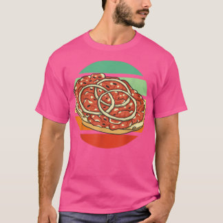 Italienska Pizza Mouth Watering Retro Food Älskare T Shirt