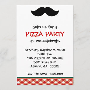 Italienska Pizza Party Inbjudningar