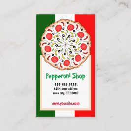Italienska pizzabagare eller restaurang visitkort