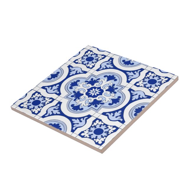 Italienska plattor,majolica,blue och white mönster kakelplatta (Sidan)