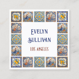 Italienska plattor ram affärskort fyrkantigt visitkort