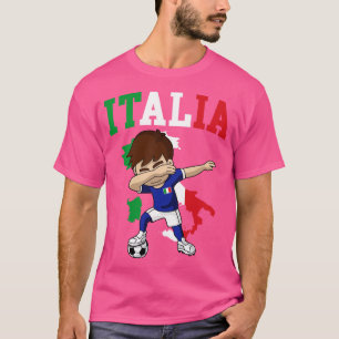 Italienska pojken Italien Flagga Karta T Shirt
