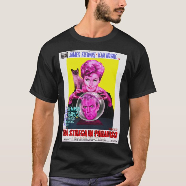 Italienska Poster av Bell Bok och ljus  T Shirt (Framsida)