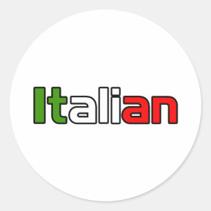 Italienska Pridet Runt Klistermärke