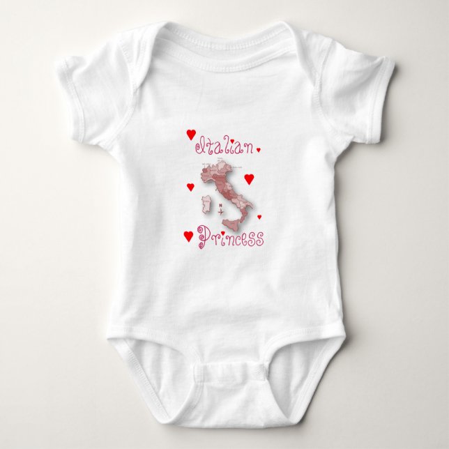 Italienska prinsessan baby onecie t-shirt (Framsida)
