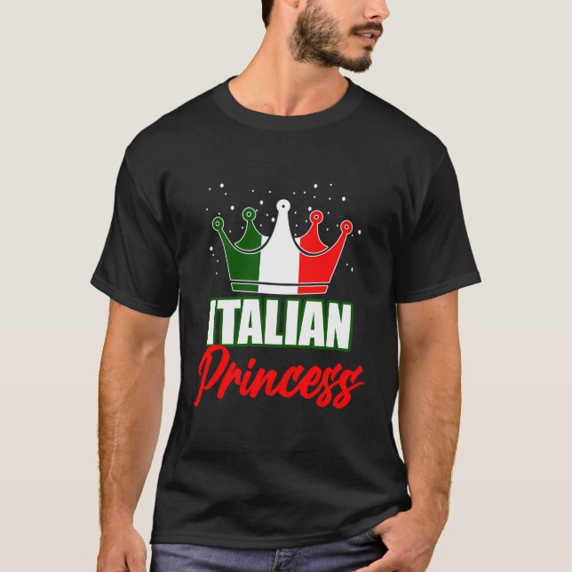 Italienska prinsessan Flagga av Italien Travel Ita T Shirt (Framsida)