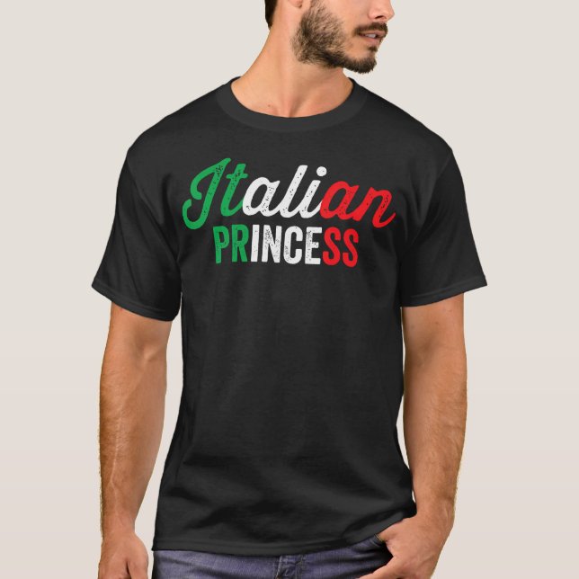 Italienska prinsessan Funny Italia Girl Italia T Shirt (Framsida)