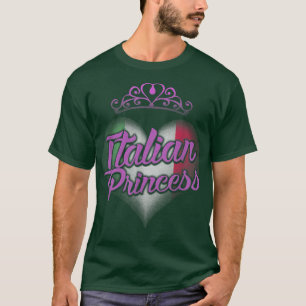 Italienska prinsessan Shirt Italien Pride Heart Ki T