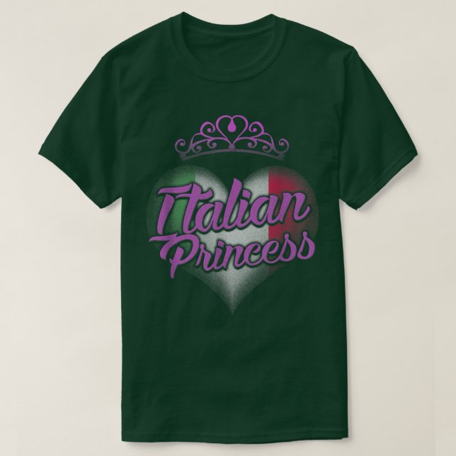 Italienska prinsessan Shirt Italien Pride Heart Ki T Shirt (Design framsida)