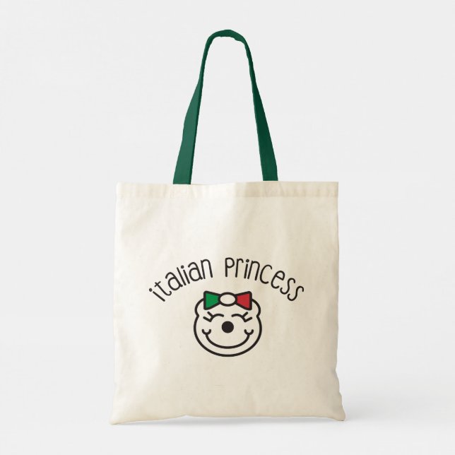 Italienska prinsessan Tote bags - Cute Hand-Drawn  Tygkasse (Baksida)