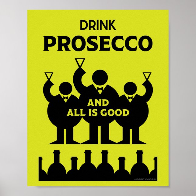 Italienska Prosecco mousserande vin Poster (Framsidan)